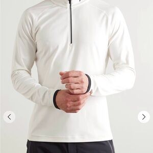 Men's White Quarter-Zip Pullover
